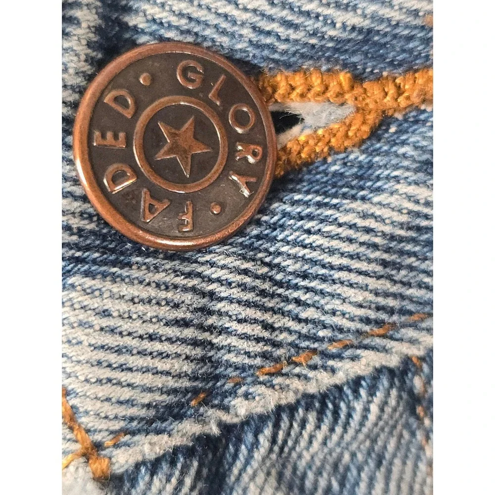 Faded Glory Mens Relaxed Fit Distressed Light Wash Blue‎ Denim Jeans 36x33